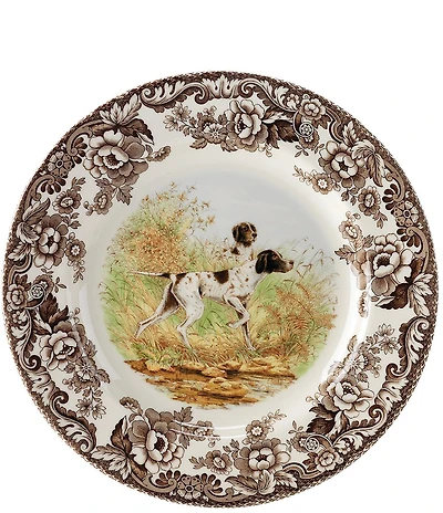 Spode Festive Fall Collection Woodland Hunting Dogs Pointer Salad Plate