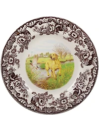 Spode Festive Fall Collection Woodland Hunting Dogs Yellow Labrador Retriever Dinner Plate