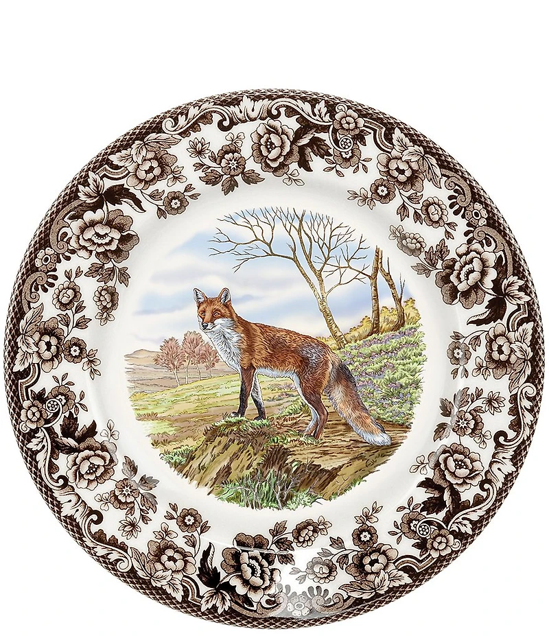 Spode Festive Fall Collection Woodland Red Fox Salad Plate