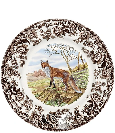 Spode Festive Fall Collection Woodland Red Fox Salad Plate