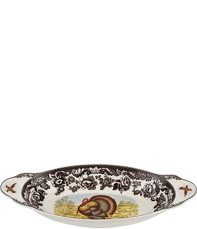 Spode Festive Fall Collection Woodland Turkey Bread Tray