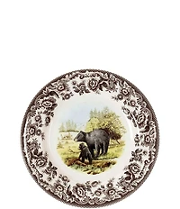 Spode Festive Fall Woodland American Wildlife Black Bear Salad Plate