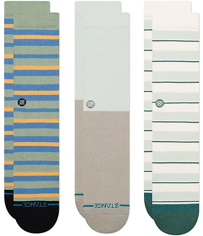 Stance Prep Stripe Crew Socks 3-Pack