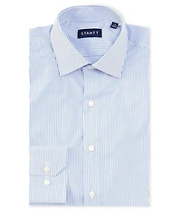 STANTT Classic Fit Performance Stretch Spread Collar Bengal Stripe Dress Shirt