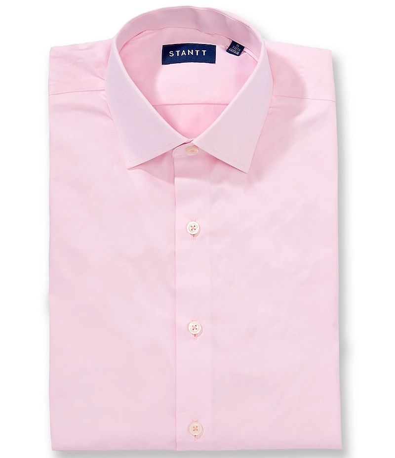 STANTT Performance Spread Collar Solid Dress Shirt