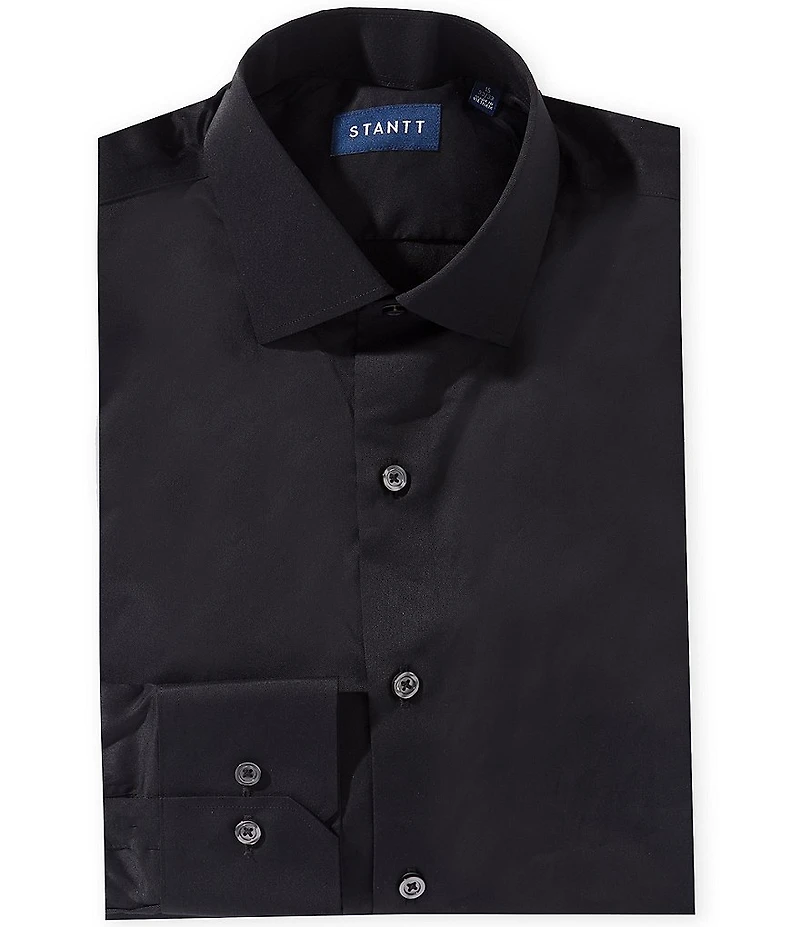 STANTT Performance Spread Collar Solid Dress Shirt
