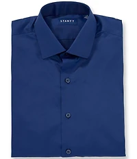 STANTT Performance Spread Collar Solid Dress Shirt