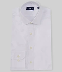 STANTT Performance Stretch Classic Fit Spread Collar Solid Twill Dress Shirt