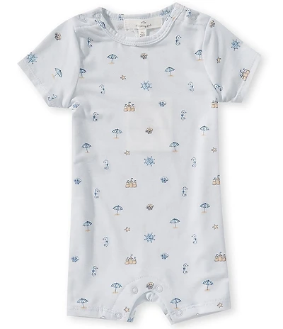 Starting Out Baby Boys Short Sleeve Nautical Print Shortall