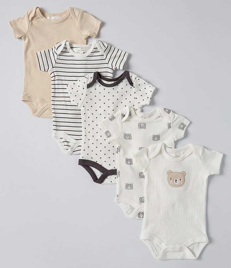 Starting Out Baby Boys Bear 5-Pack Bodysuits Set