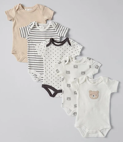 Starting Out Baby Boys Bear 5-Pack Bodysuits Set