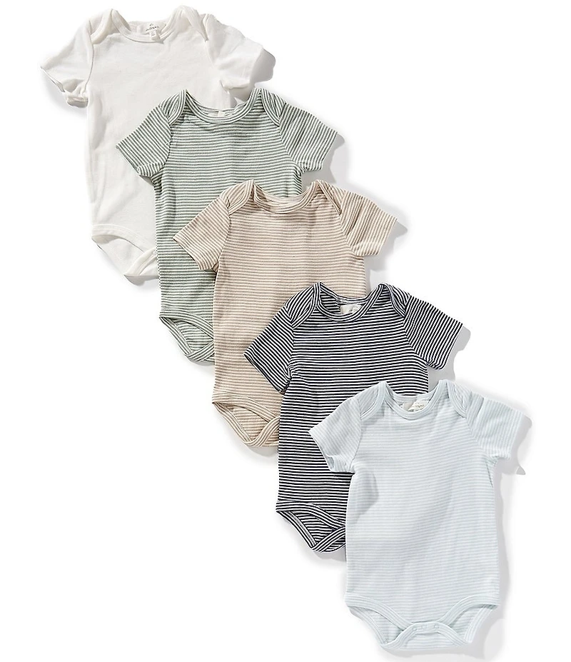 Starting Out Baby Boys Striped & Solid 5-Pack Bodysuits