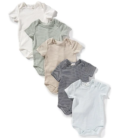 Starting Out Baby Boys Striped & Solid 5-Pack Bodysuits