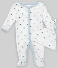 Starting Out Baby Boys Long-Sleeve Elephant Footie Coverall & Knotted Hat Set