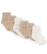 Starting Out Baby Boys Roll Cuff 6-Pack Socks
