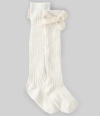 Starting Out Baby Girls Velvet Bow Knee High Socks