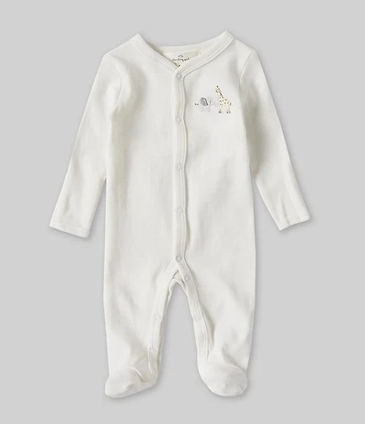 Starting Out Baby Long Sleeve Animal Embroidered Footie Coverall