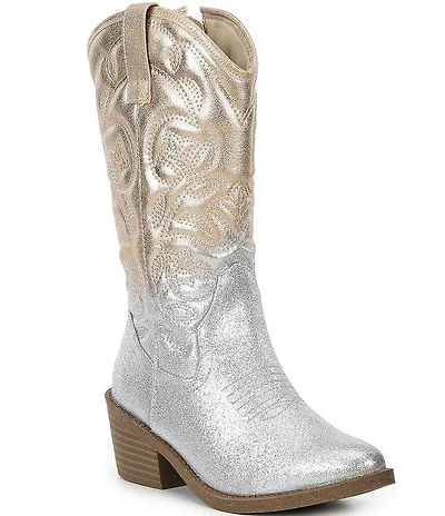 Steve Madden Girls' J-Dollie Glitter Ombre Western Boots (Youth)