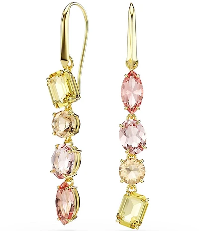 Swarovski Gema Asymmetrical Multi Stone Linear Earrings
