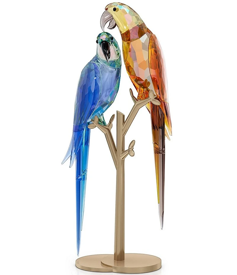 Swarovski Jungle Beats Parrot Couple Bell & Brio Crystal Figurine