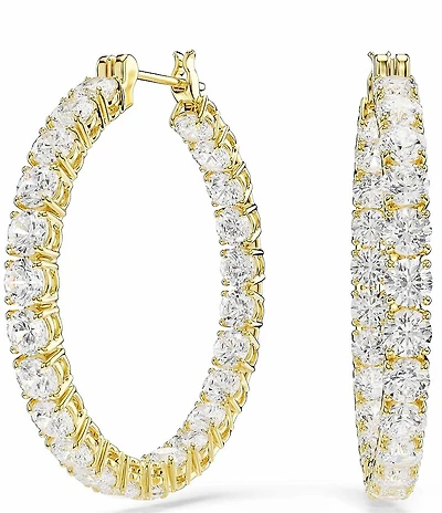 Swarovski Matrix Crystal Hoop Earrings