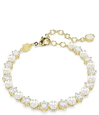 Swarovski Matrix Crystal Pearl Line Bracelet
