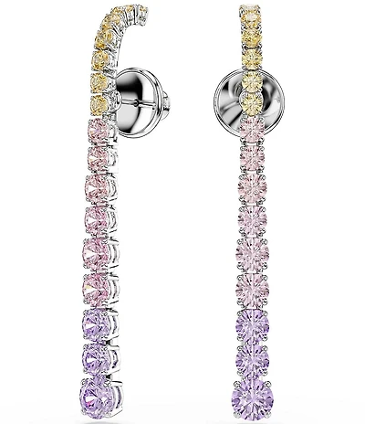 Swarovski Matrix Multicolored Crystal Linear Earrings