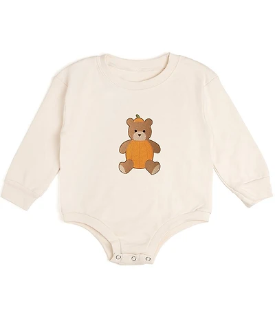 Sweet Wink Baby Girls Long Sleeve Pumpkin Bear Bodysuit