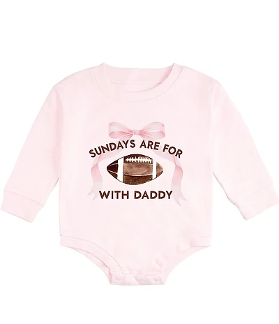 Sweet Wink Baby Girls Long Sleeve Sunday's Football Romper