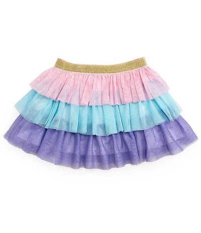 Sweet Wink Baby Girls Color Block Petal Tulle Tutu Skirt