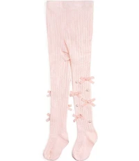 Sweet Wink Girls Coquette Bow Embellished Footed Tights