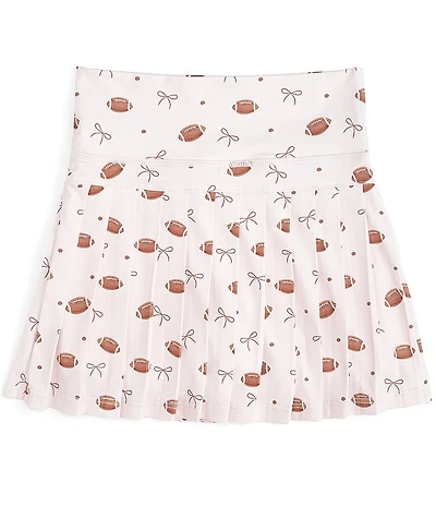 Sweet Wink Girls Game Day Football & Bow Print Athletic Skort