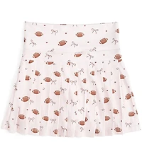 Sweet Wink Girls Game Day Football & Bow Print Athletic Skort