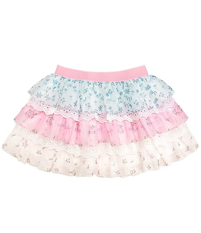 Sweet Wink Girls Lace/Tulle Tiered Tutu Skirt