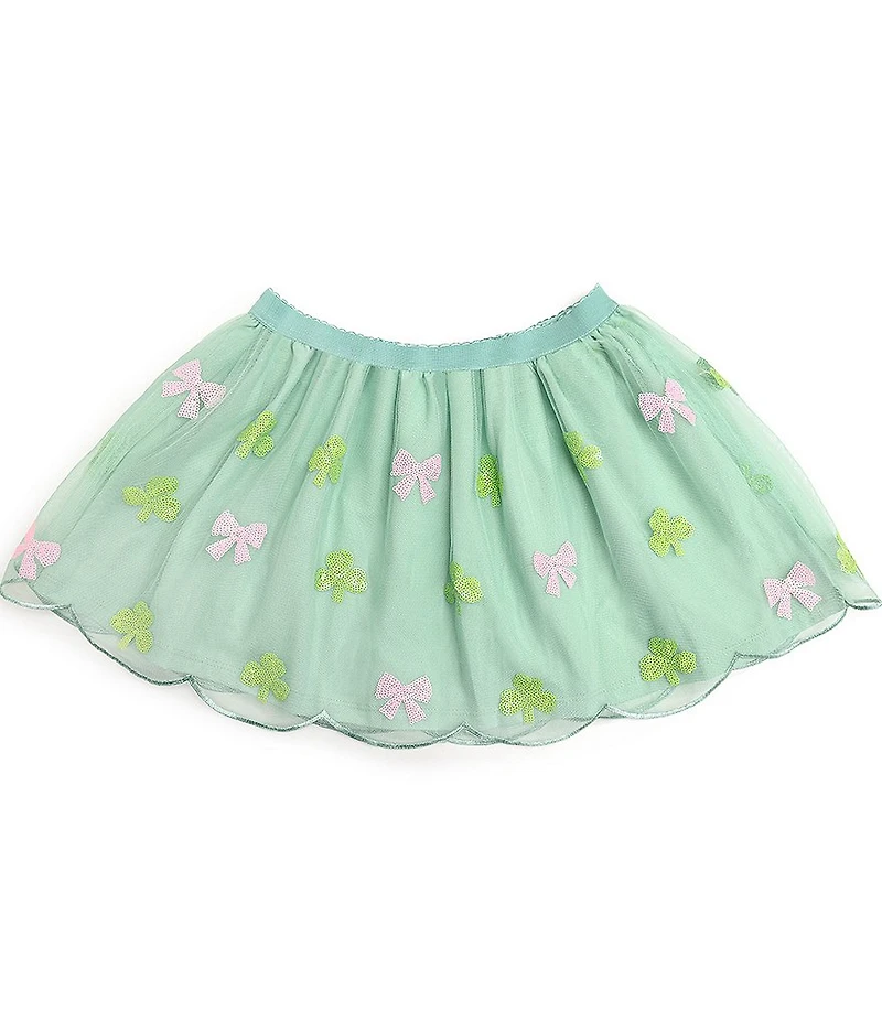Sweet Wink Girls Saint Patrick's Day Shamrock Printed Tutu Skirt