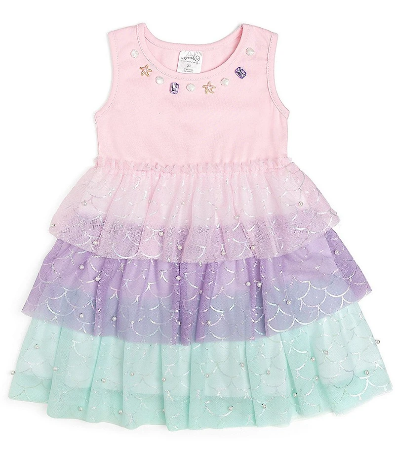 Sweet Wink Little Girls Mermaid Faux-Pearl Dress