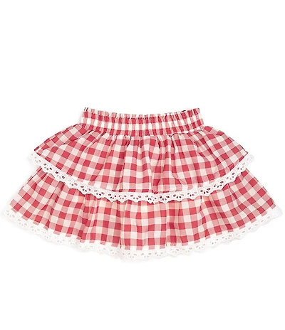 Sweet Wink Little/Big Girls Gingham-Printed Skort