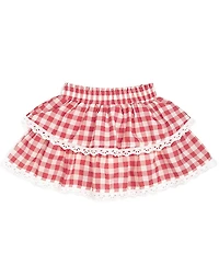 Sweet Wink Little/Big Girls Gingham-Printed Skort
