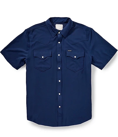 Tecovas Men's Performance Short Sleeve Western Pearl Snap Shirt