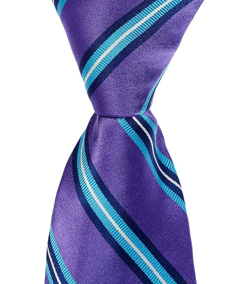 Ted Baker London Brokesley Satin Stripe 3 1/8#double; Traditional Silk Tie