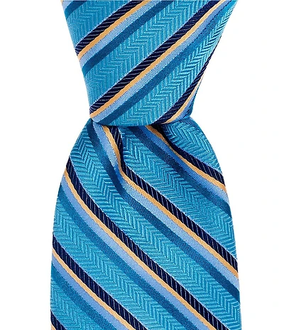Ted Baker London Welwyn Herringbone Stripe Traditional Woven Silk Tie