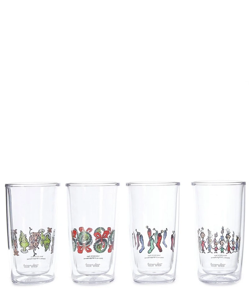 Tervis Tumblers Grinch Holiday Tumblers, Set of 4