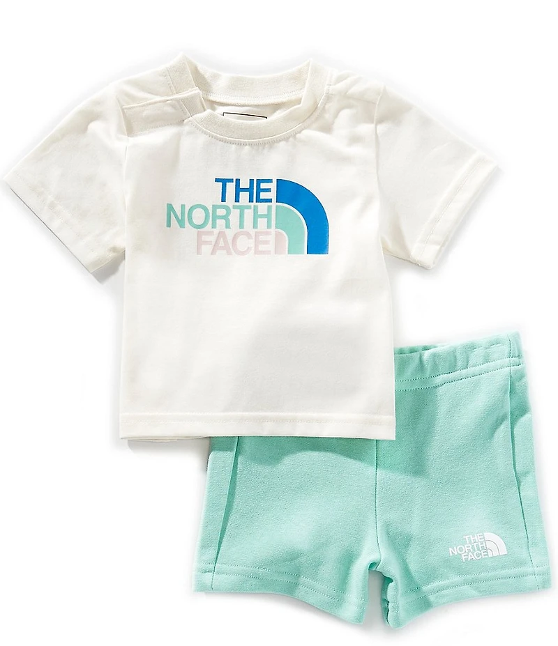 The North Face Baby Short Sleeve Graphic Knit T-Shirt & French Terry Shorts Set