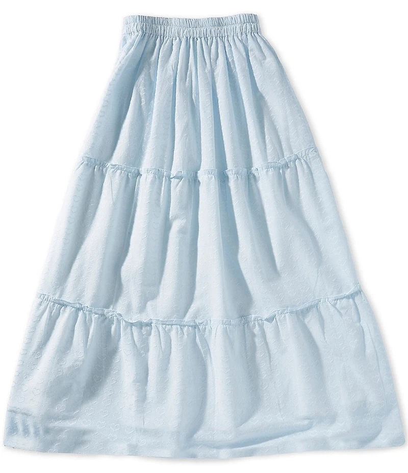 Theme NYC Big Girls Bella Heart Ruffle Tiered Maxi Skirt