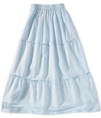 Theme NYC Big Girls Bella Heart Ruffle Tiered Maxi Skirt