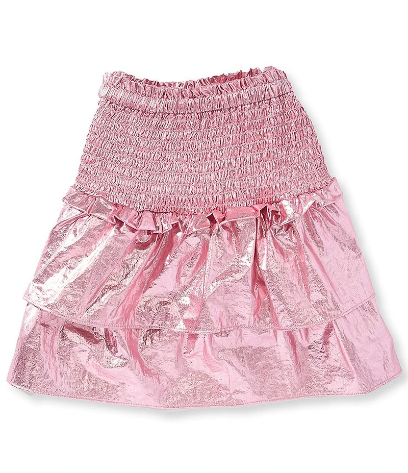 Theme NYC Big Girls Farra Lame Ruffled Miniskirt