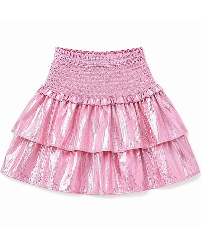 Theme NYC Big Girls Farra Lame Ruffled Miniskirt