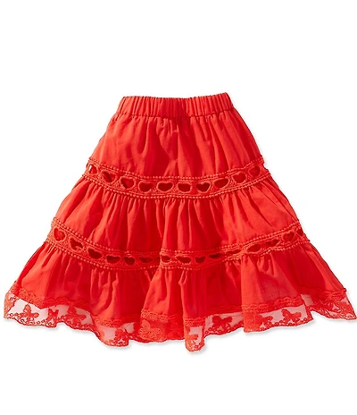 Theme NYC Girls Sofia Hearts And Bows Lace Mini Skirt