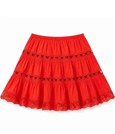 Theme NYC Girls Sofia Hearts And Bows Lace Mini Skirt