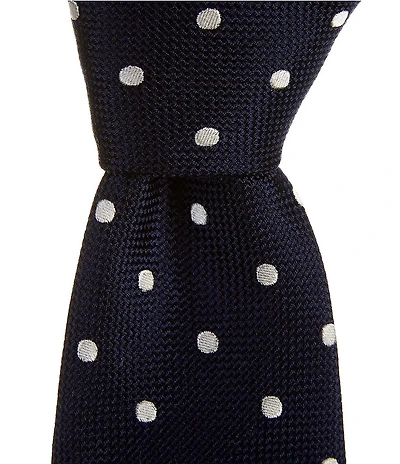 Thomas Pink Contrast Polka Dot Traditional Silk Tie